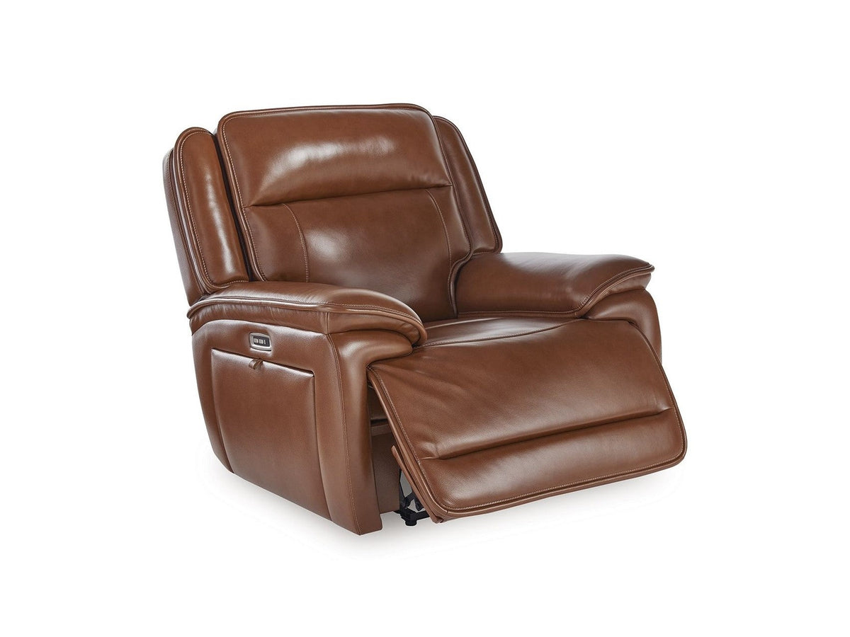 Healy Pier - Power Recliner / Adj Headrest - Chocolate