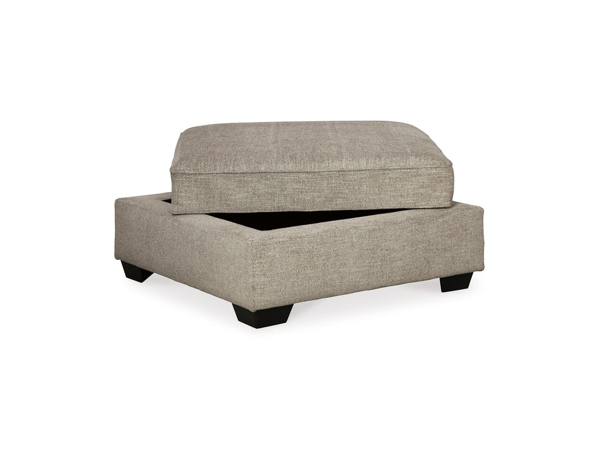 Bovarian - Ottoman With Storage - Stone