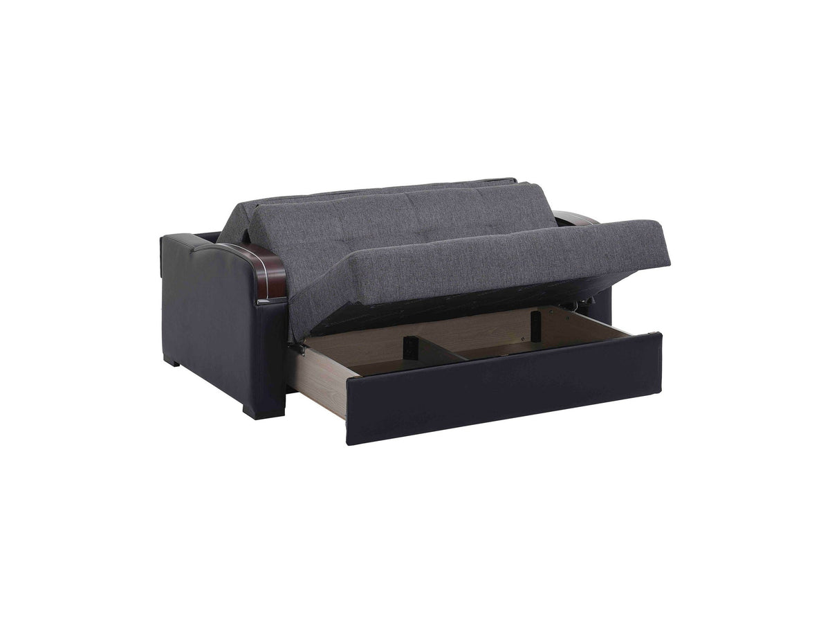 Ottomanson Sleep Plus - Upholstered Convertible Loveseat With Storage