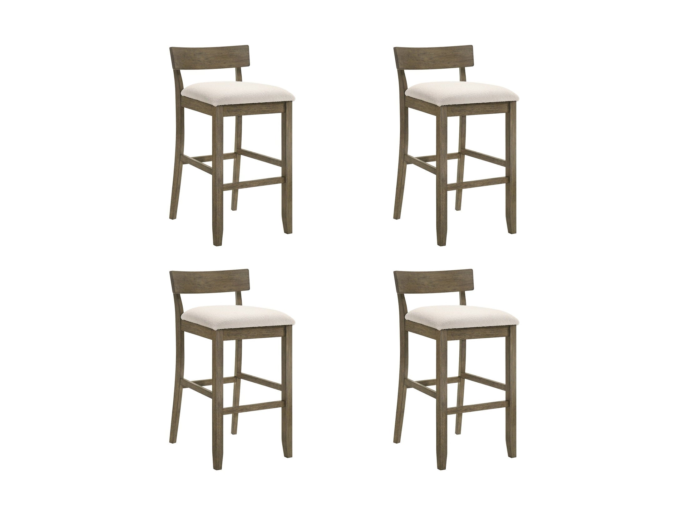 Merie - Modern Transitional Wood Bar Height Kitchen Bar Stool