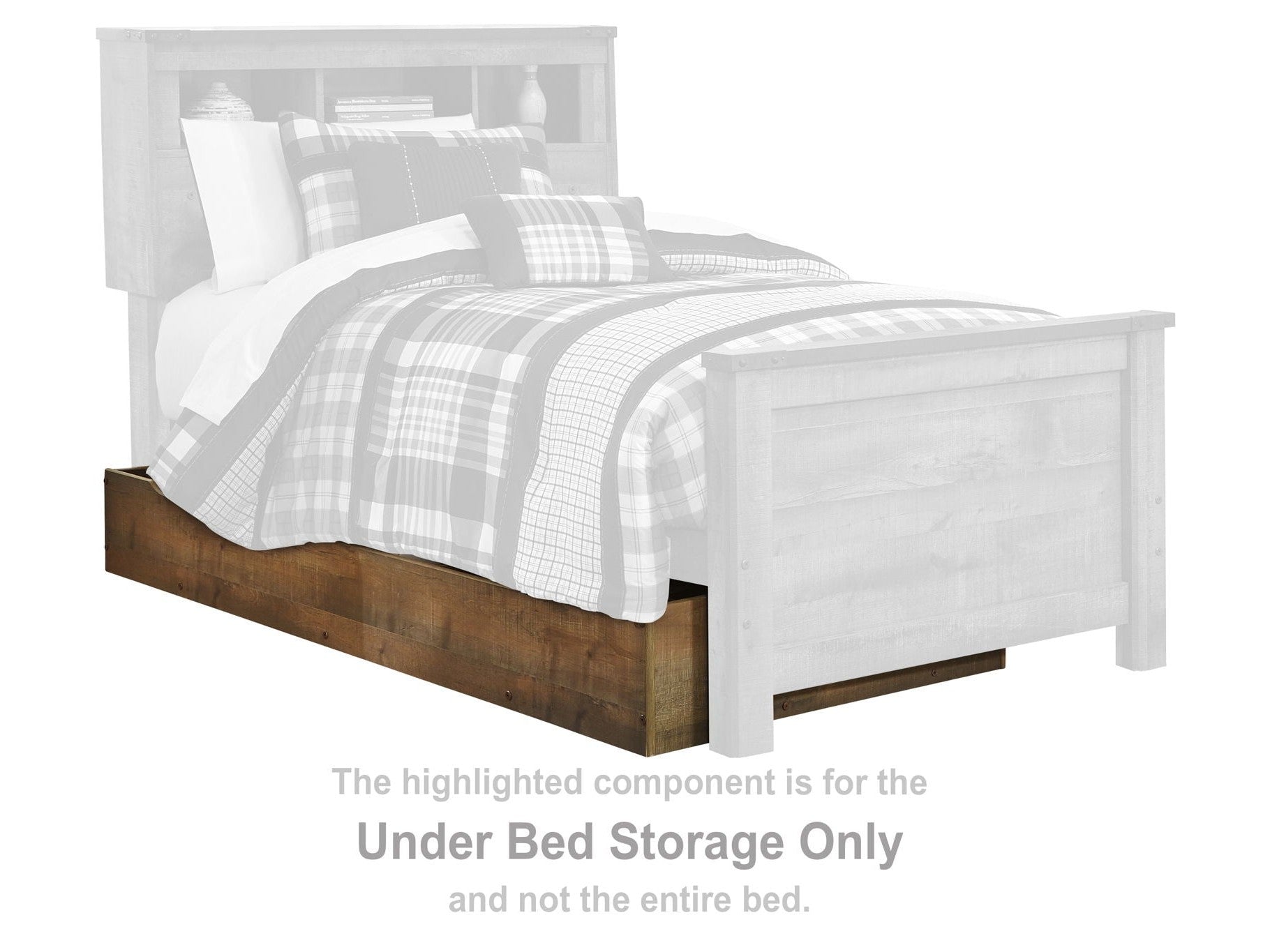 Trinell - Bookcase Storage Bed