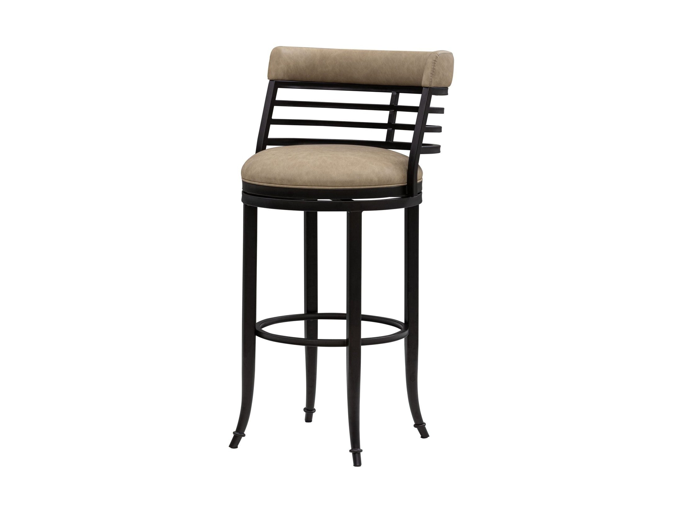 Telia - Upholstered Swivel Bar Height Barstool