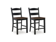Valebeck - Barstool (Set of 2) - Black / Brown