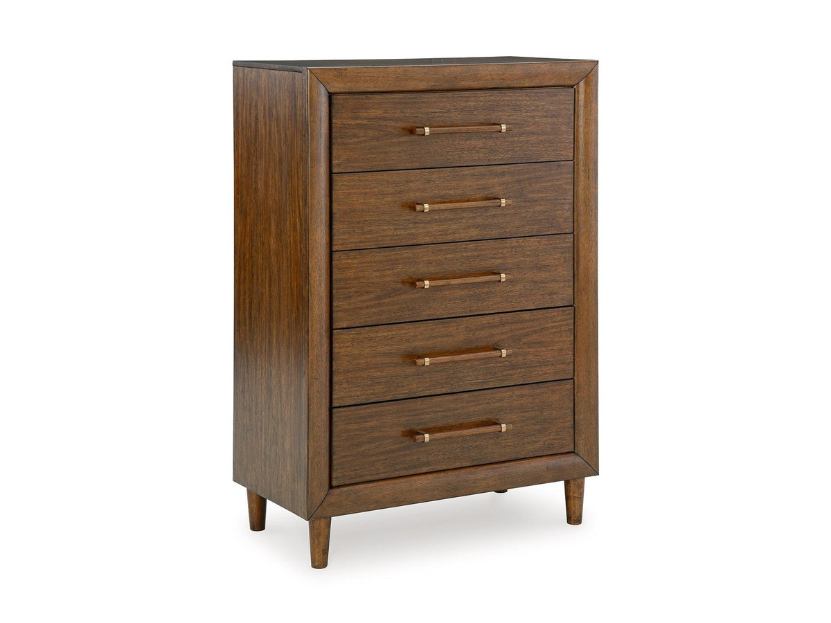 Lyncott - Five Drawer Chest - Brown