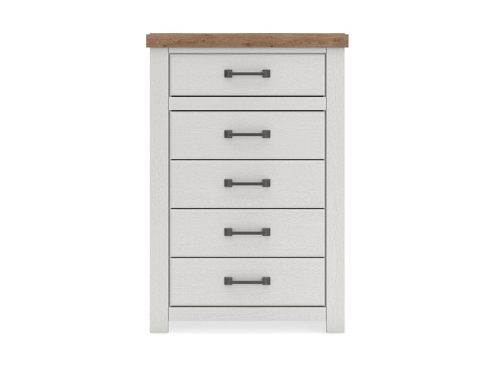 Savonport - Five Drawer Chest - White / Brown