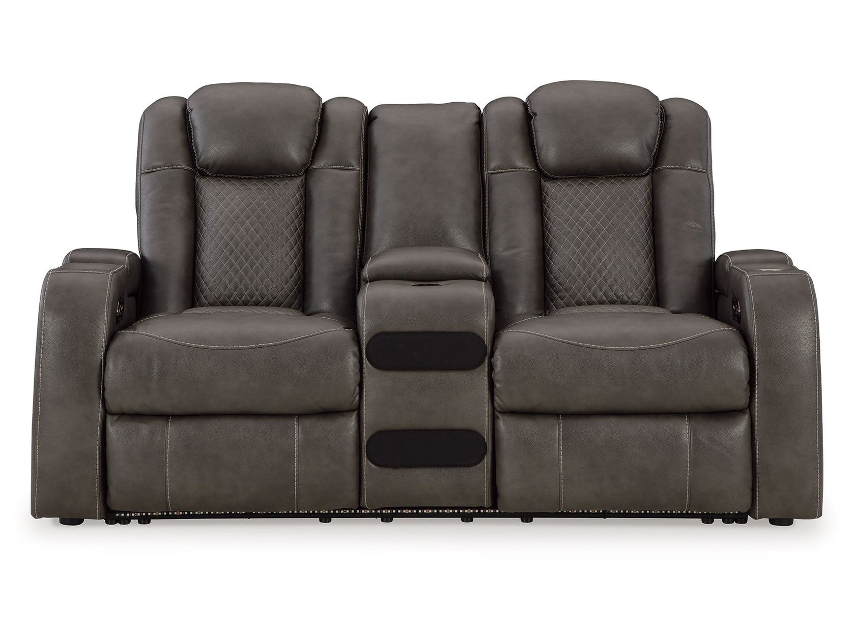 Fyne-dyme - Power Reclining Loveseat With Console/Adj Hdrst