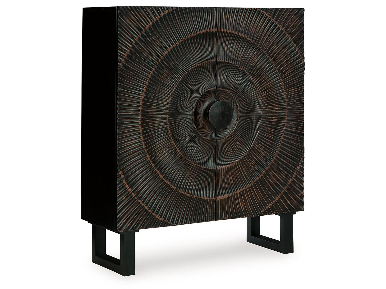 Fosterman - Accent Cabinet - Distressed Black