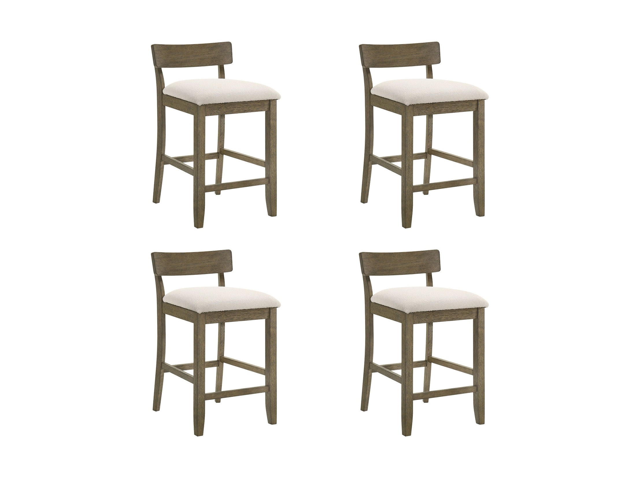 Merie - Modern Transitional Wood Counter Height Kitchen Bar Stool