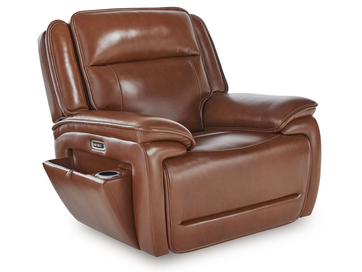 Healy Pier - Power Recliner / Adj Headrest - Chocolate