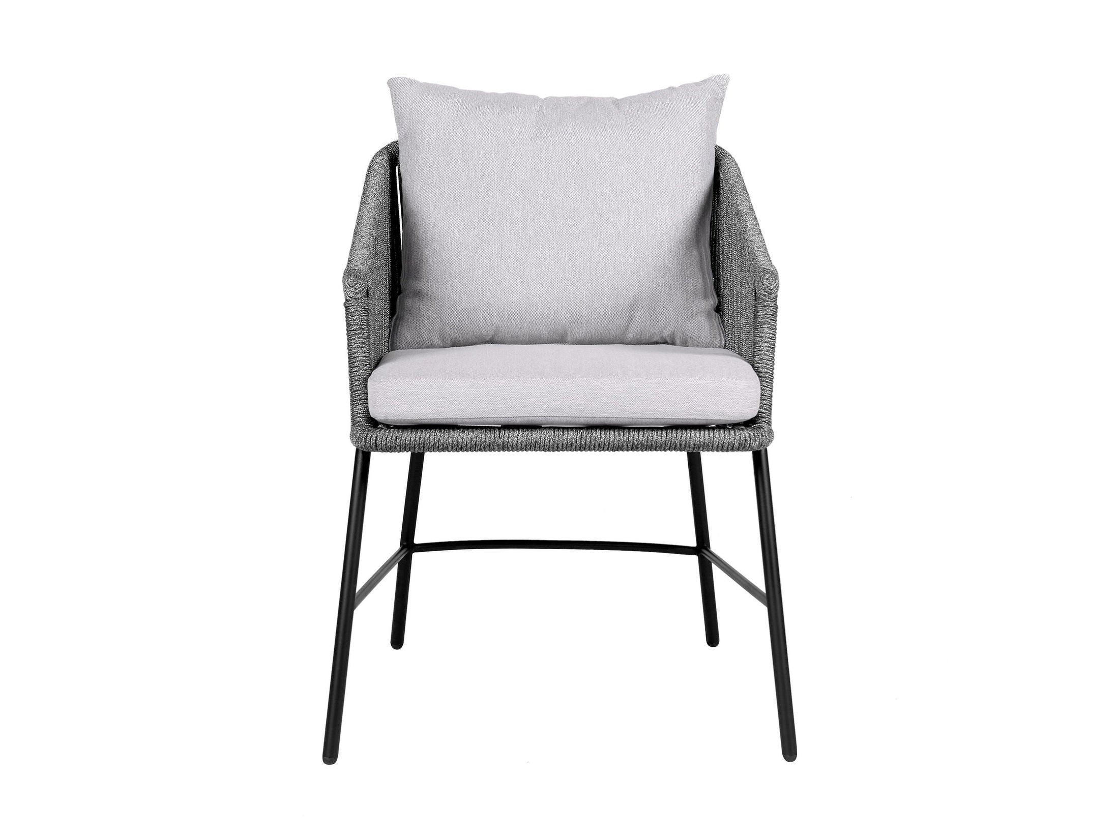 Ditas - Outdoor Patio Dining Chair - Black / Gray