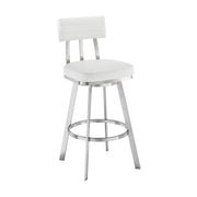 Benjamin - Swivel Stool - Brushed Steel Legs