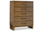 Sherbana - Five Drawer Chest - Light Brown