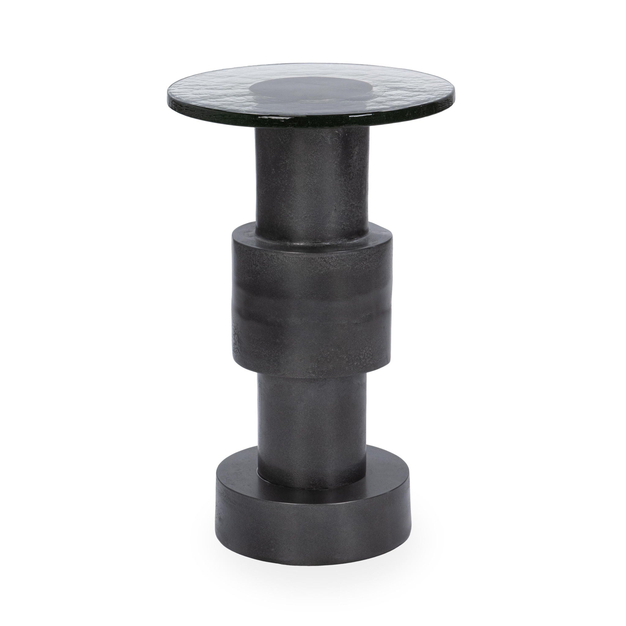 Callen - Round Accent Table - Antique Nickel