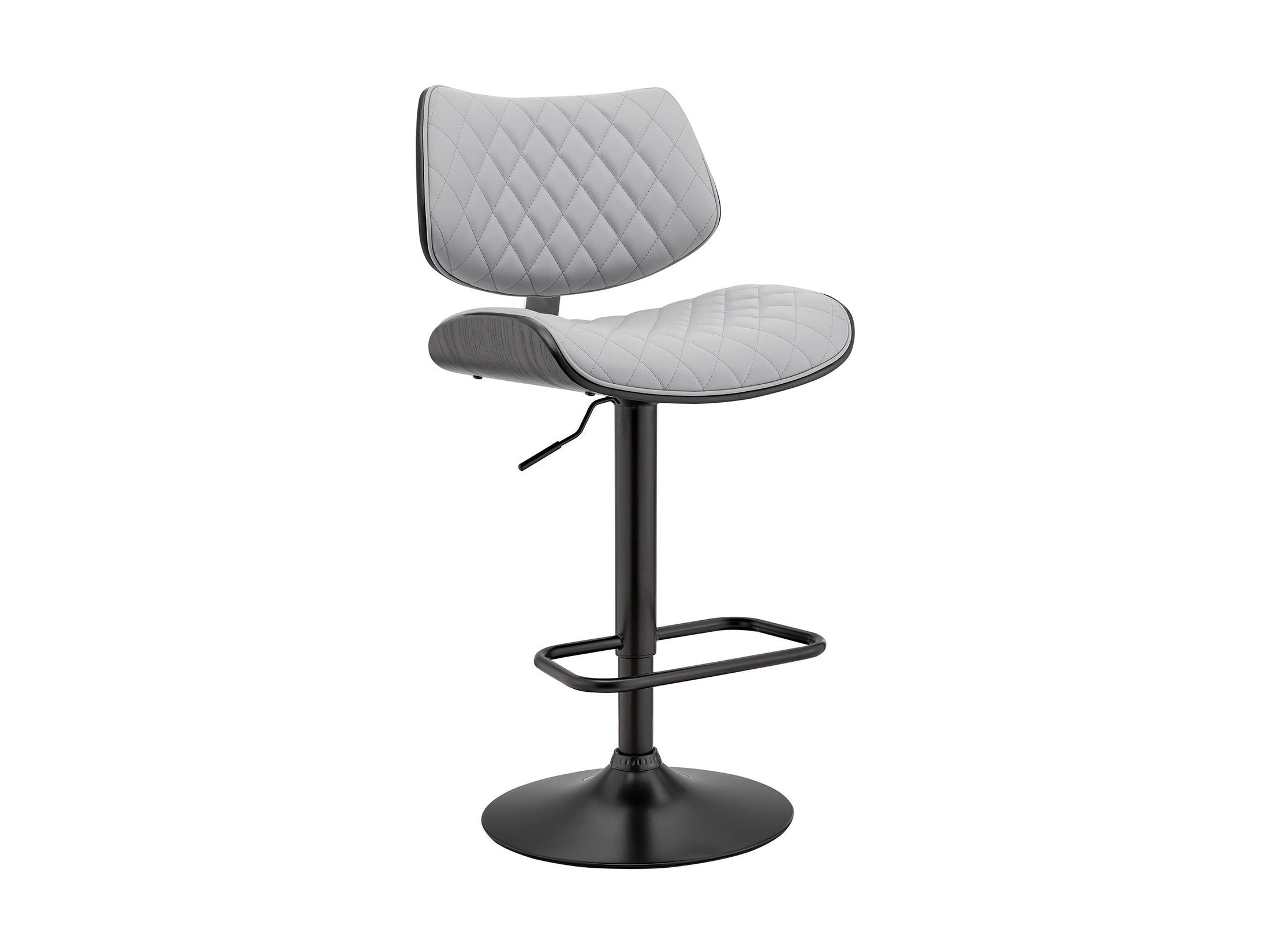 Leland - Adjustable Bar Stool - Gray / Black