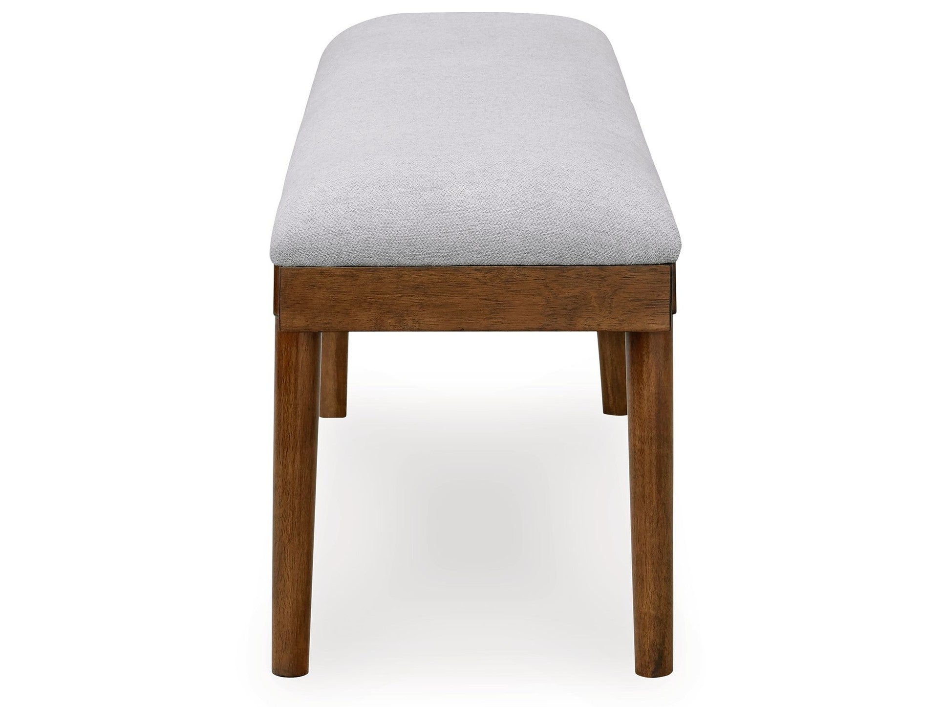 Lyncott - Large Upholstered Dining Room Bench - Gray / Brown