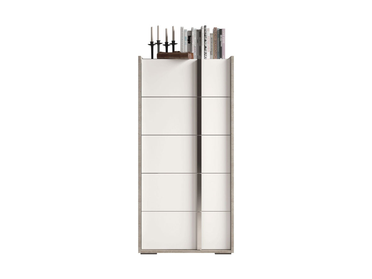 White and black rectangular device on a white background