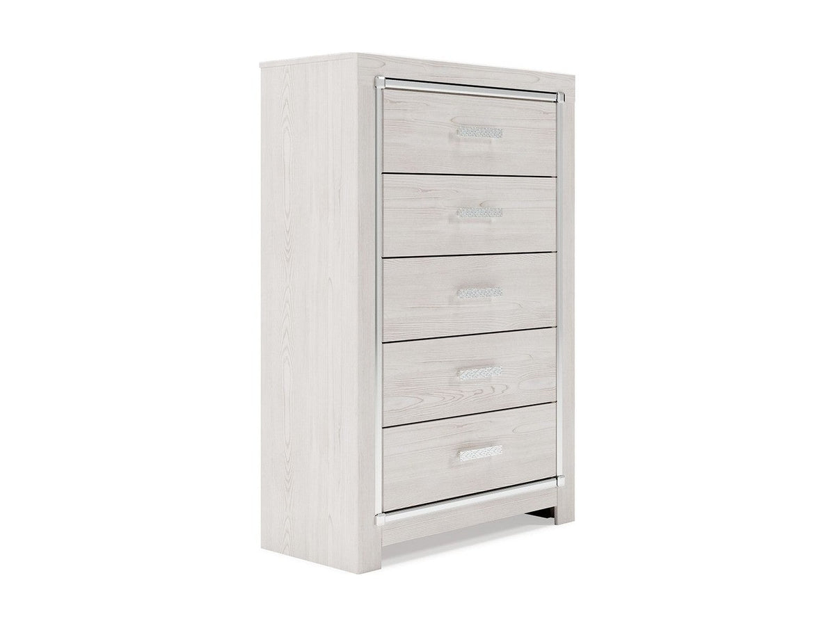 Altyra - Five Drawer Chest - White