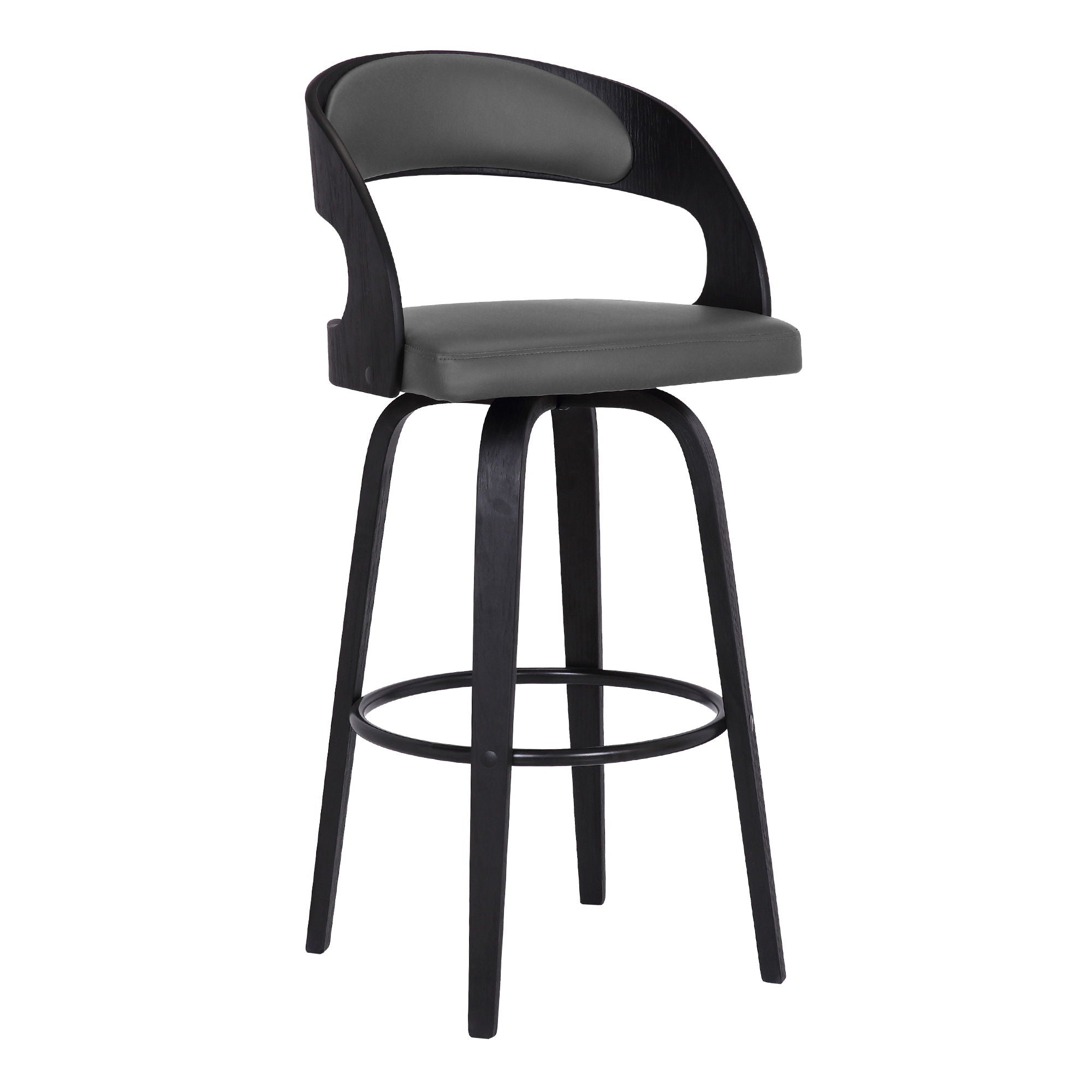 Shelly - 26" Counter Height Swivel Bar Stool With Black Frame