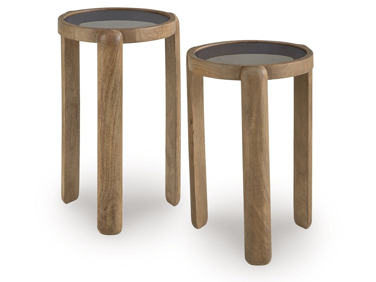 Jossor - Accent Table Set (Set of 2) - Light Brown