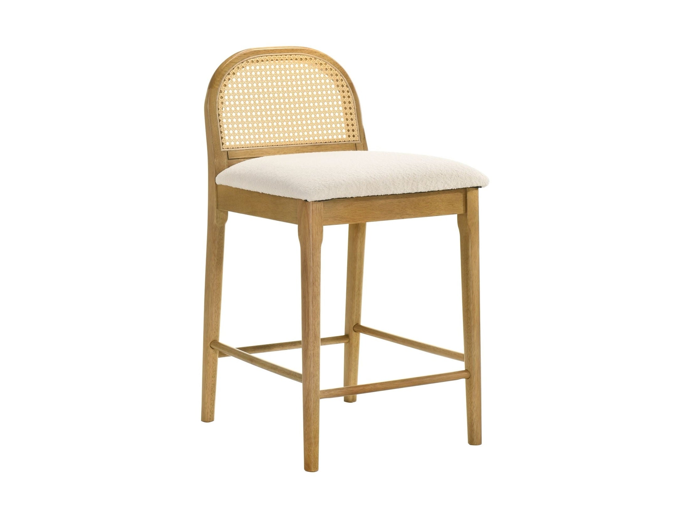 Lucio - Modern Farmhouse Wood Counter Height Kitchen Bar Stool