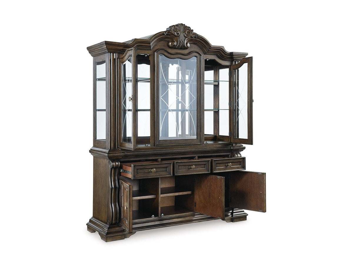 Maylee - Dining Buffet And Hutch - Dark Brown