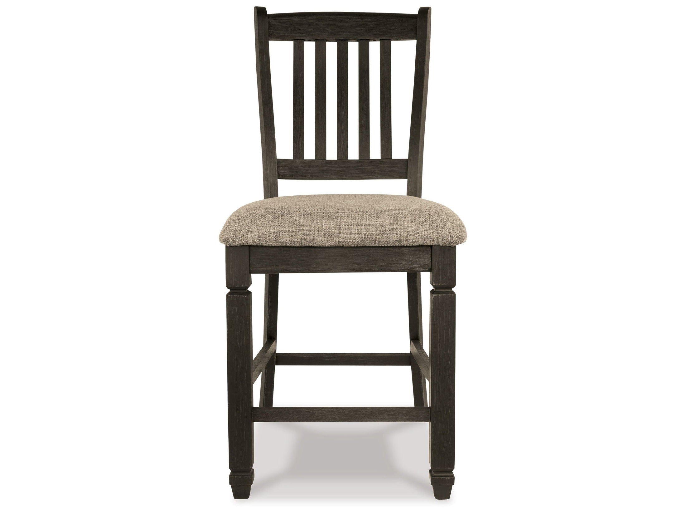 Tyler Creek - Upholstered Barstool (Set of 2) - Black / Grayish Brown