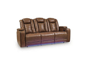 Gruaro - Power Reclining Sofa With Adjustable Headrest - Amber