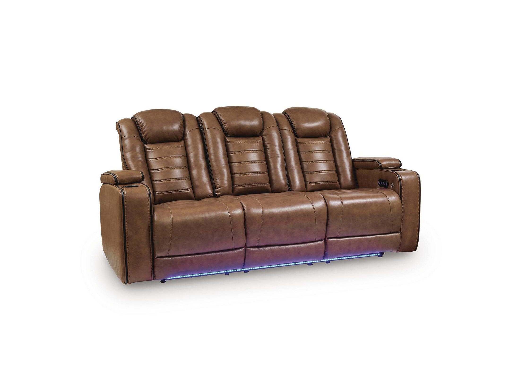 Gruaro - Power Reclining Sofa With Adjustable Headrest - Amber