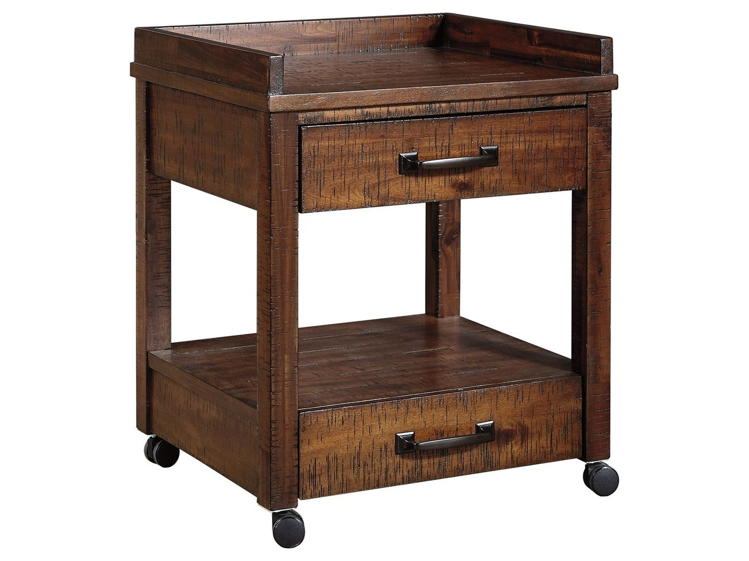 Baldridge - Printer Stand - Rustic Brown