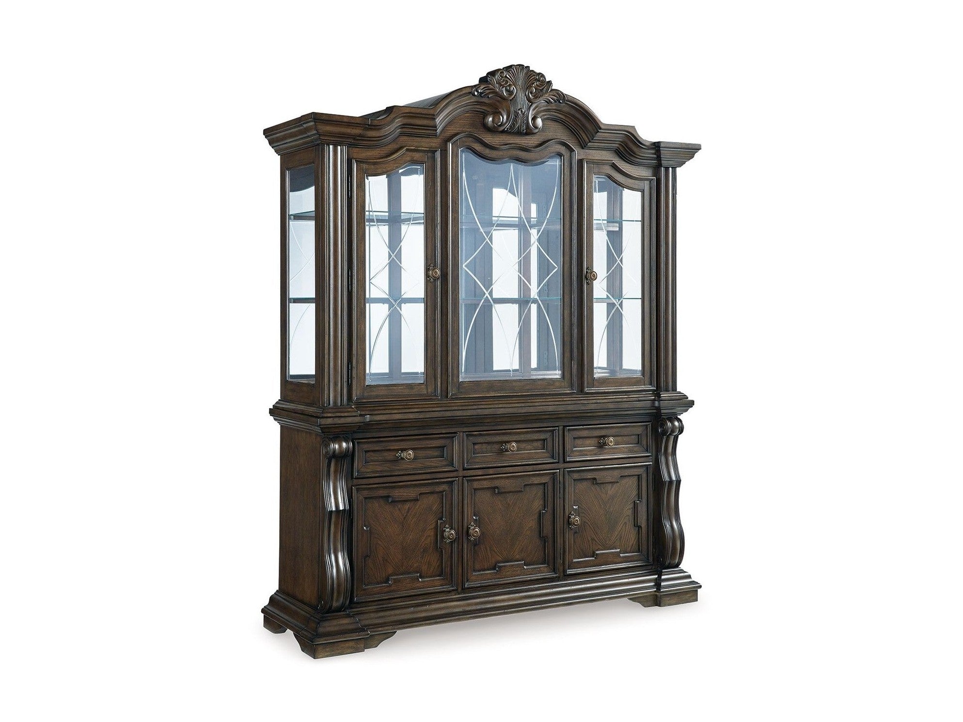 Maylee - Dining Buffet And Hutch - Dark Brown