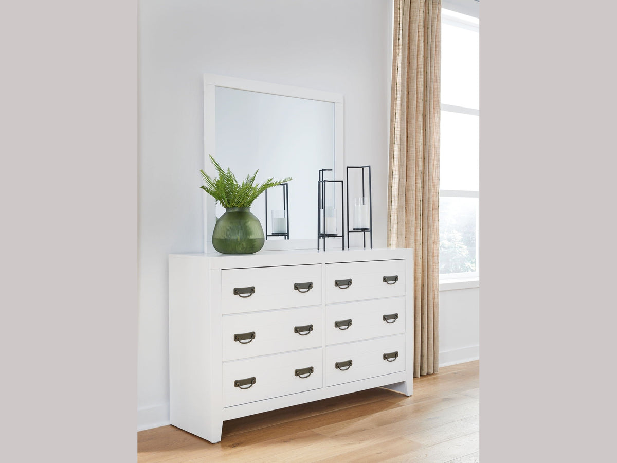 Binterglen - Dresser And Mirror - White