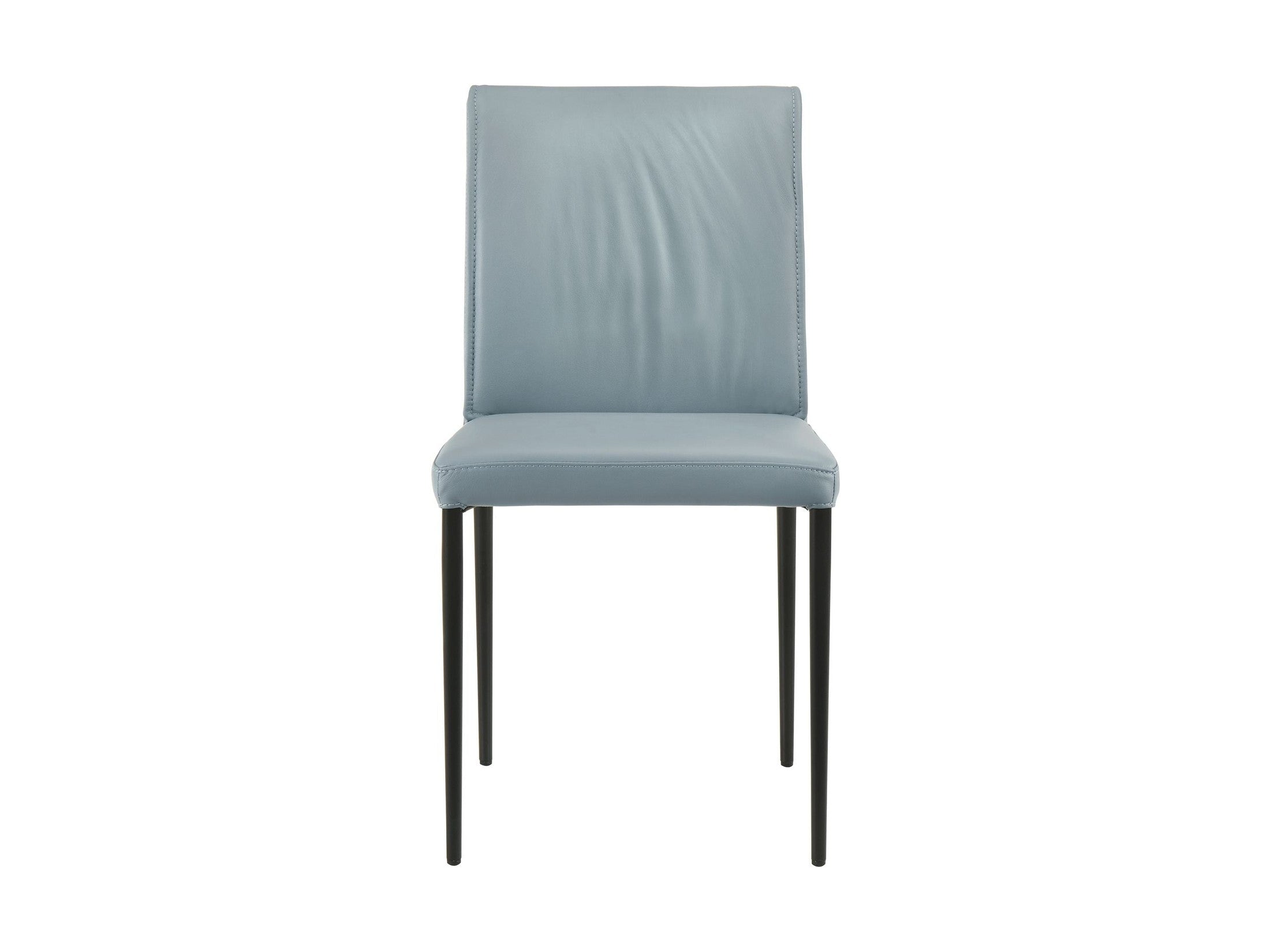 Meriam - Full Back Top Grain Leather Upholstered Metal Dining Chairs (Set of 2)