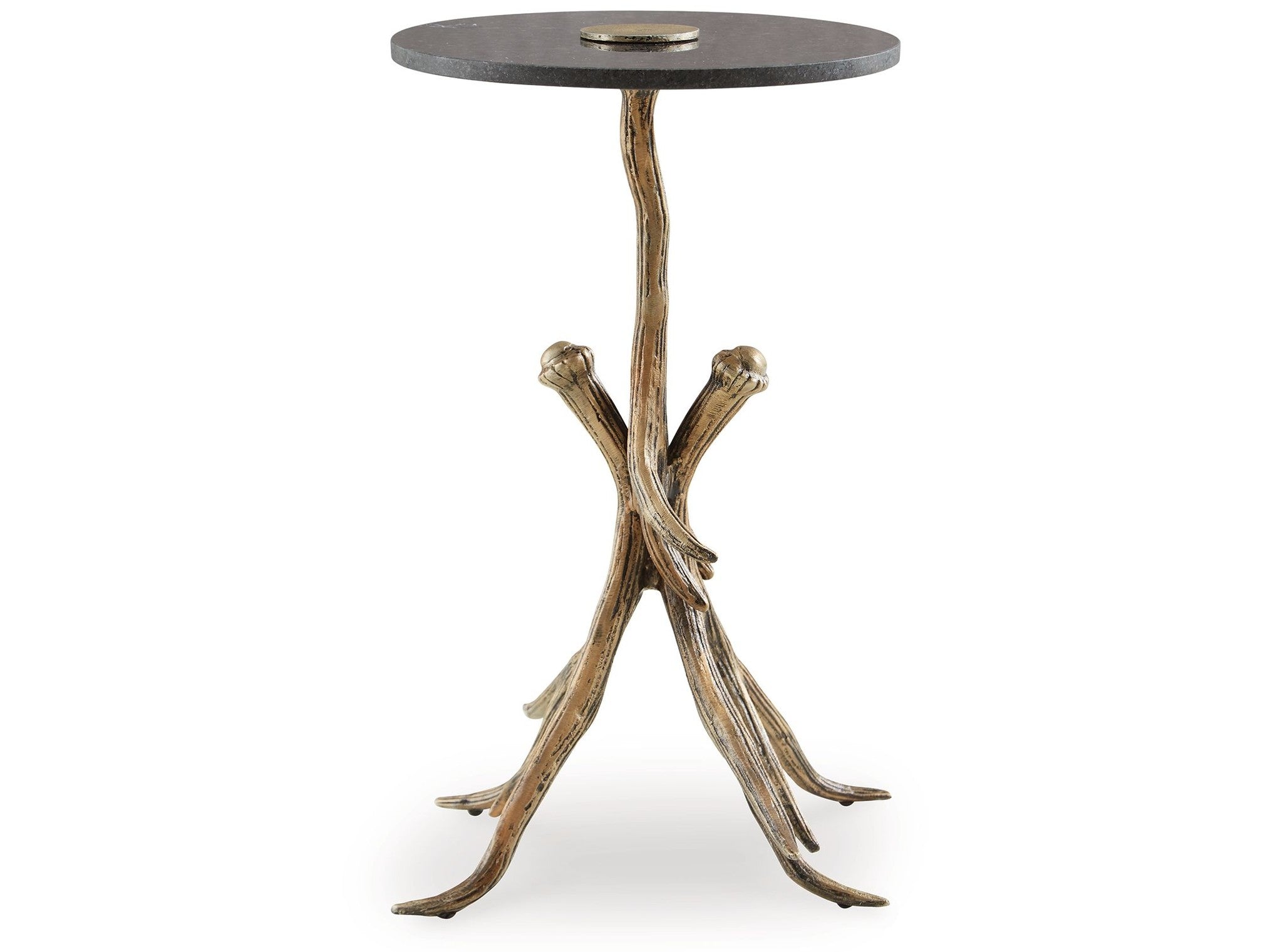 Lemkins - Accent Table - Black / Antique Gold Finish
