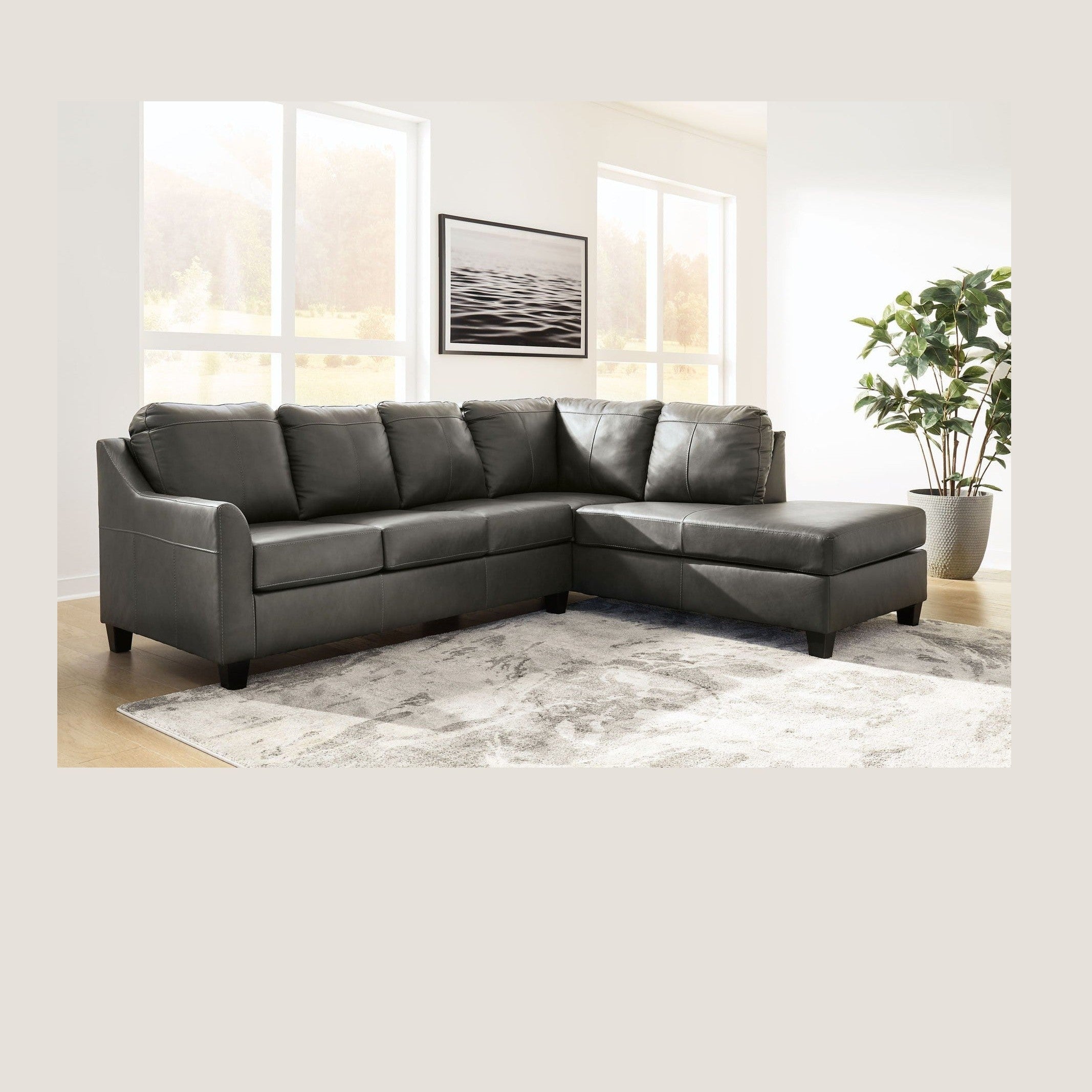 Valderno - 2-Piece Sectional With Raf Corner Chaise - Fog