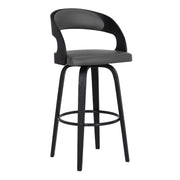 Shelly - 26" Counter Height Swivel Bar Stool With Black Frame