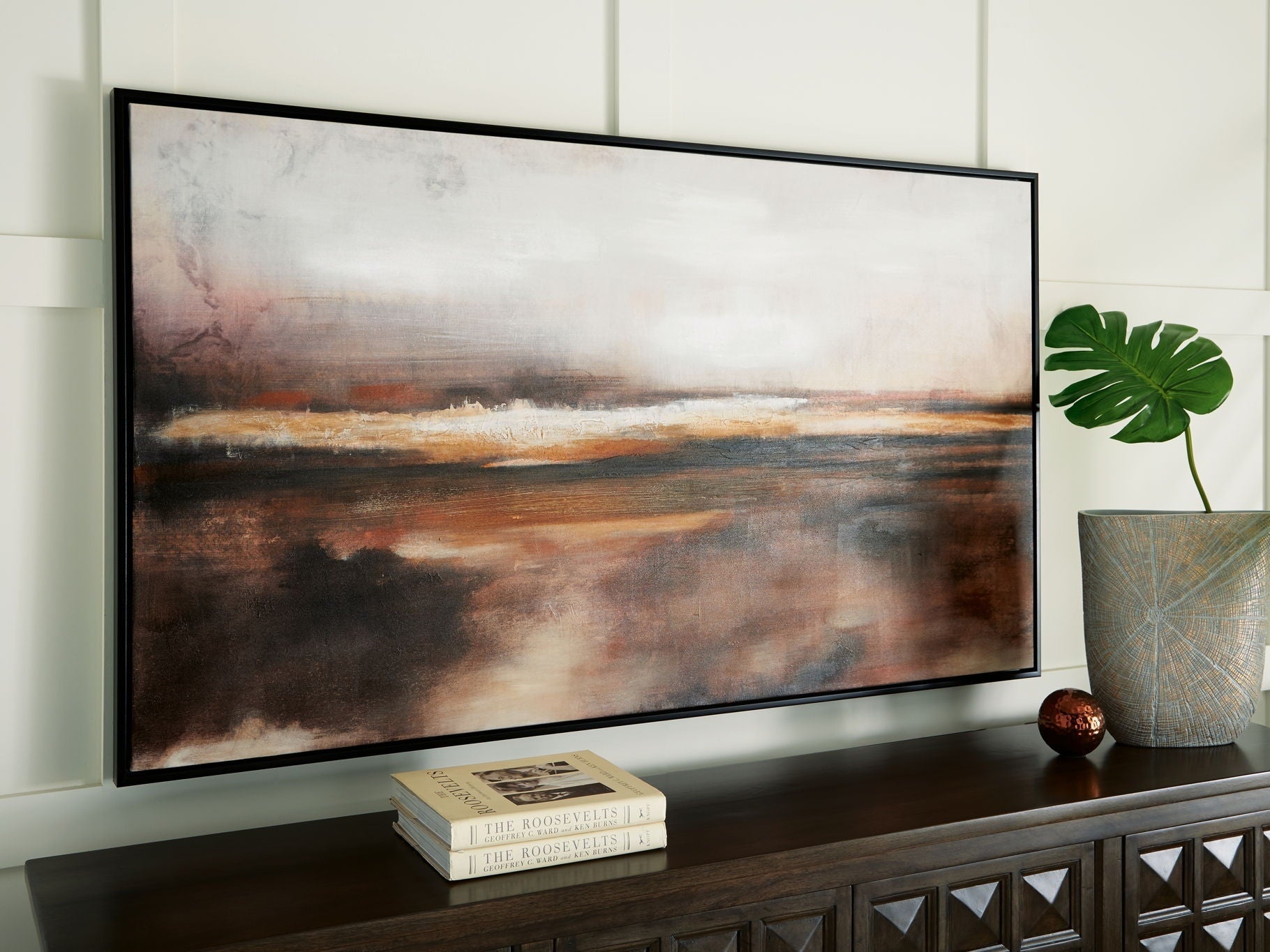 Drewland - Wall Art - Black / Brown / Orange