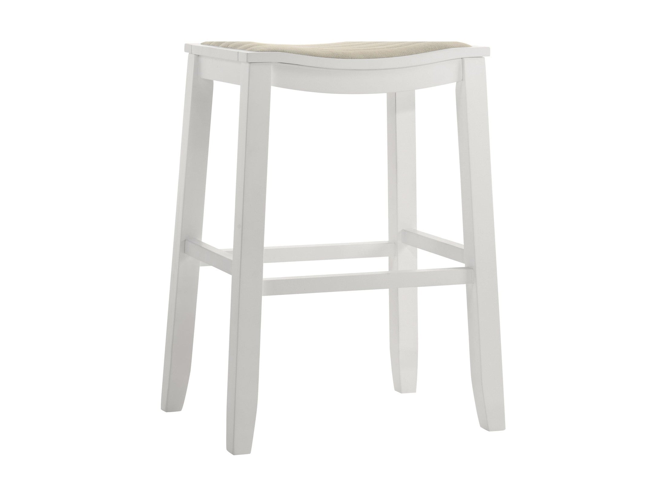 Iyani - Coastal Modern Wood Bar Height Kitchen Bar Stool