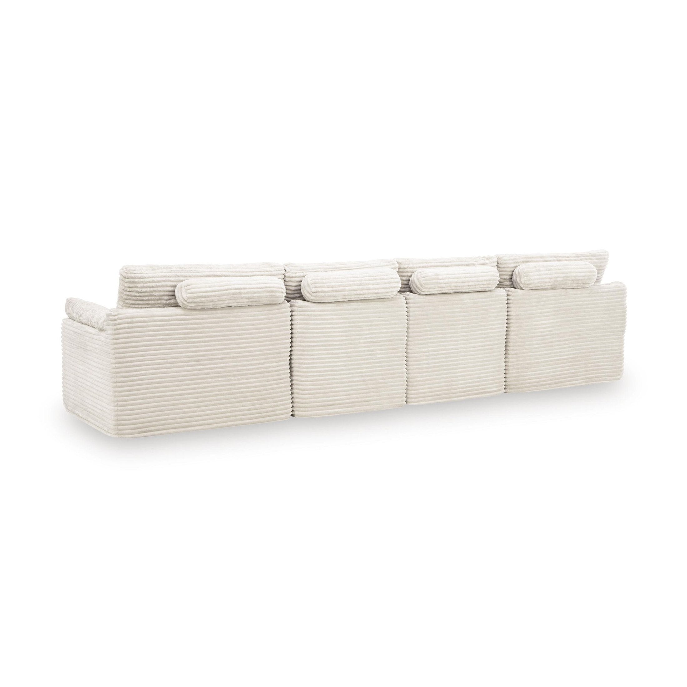 Fannin - 4-Piece Sectional With Ottoman - Ivory