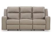 Lavenhorne - Rec Sofa W/Drop Down Table - Pebble