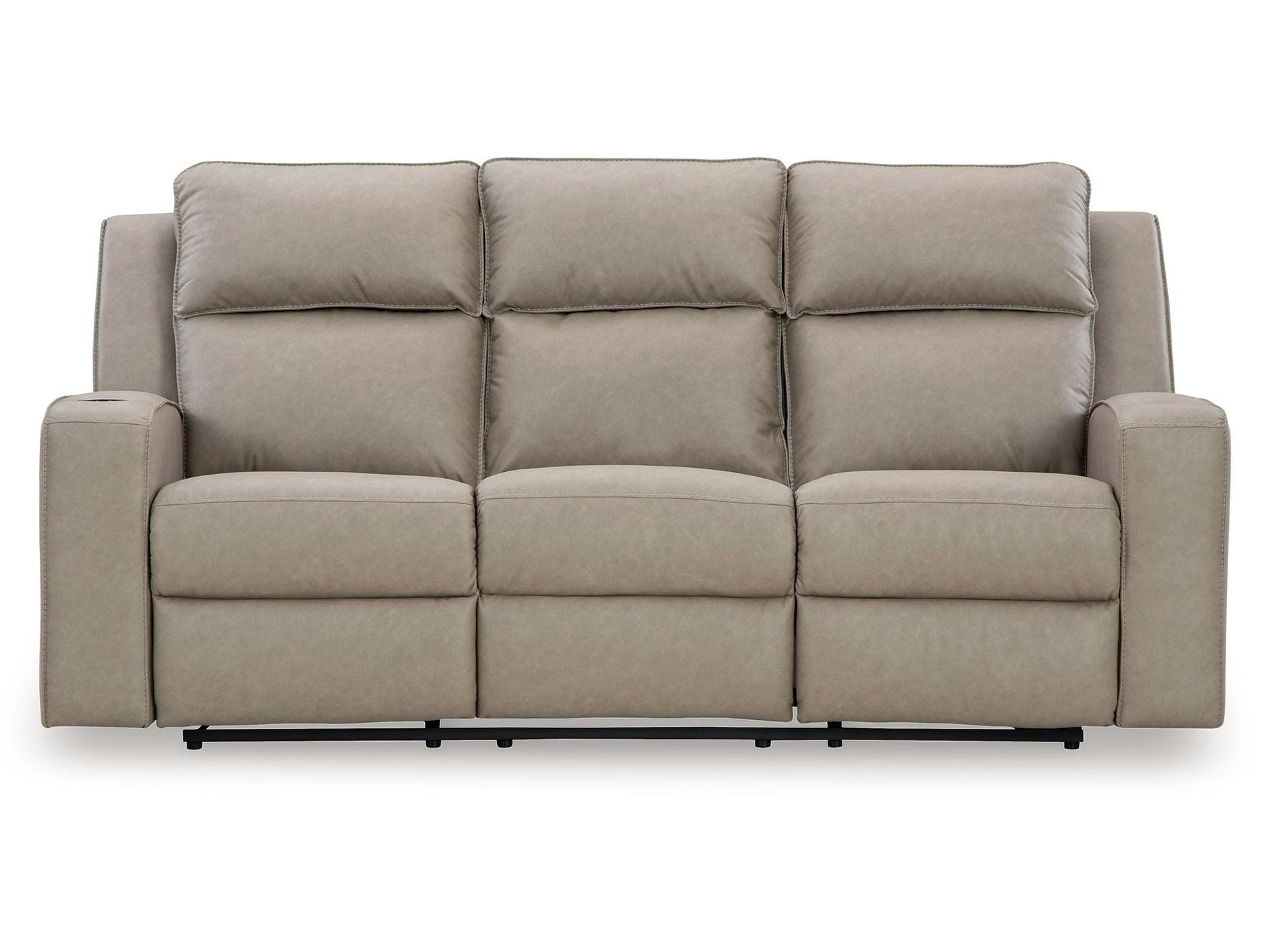 Lavenhorne - Rec Sofa W/Drop Down Table - Pebble