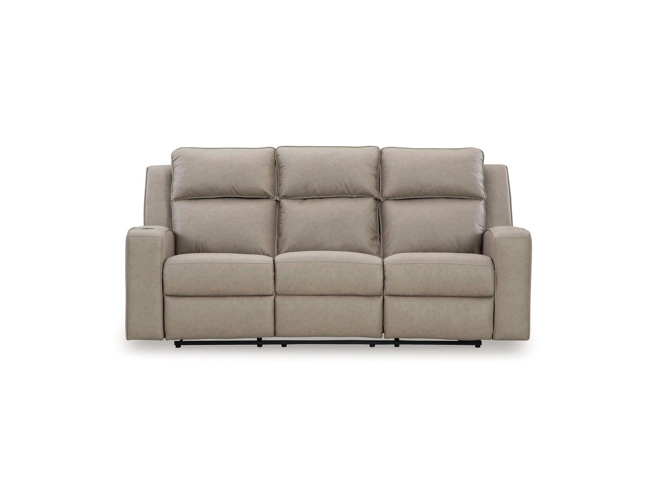 Lavenhorne - Rec Sofa W/Drop Down Table - Pebble