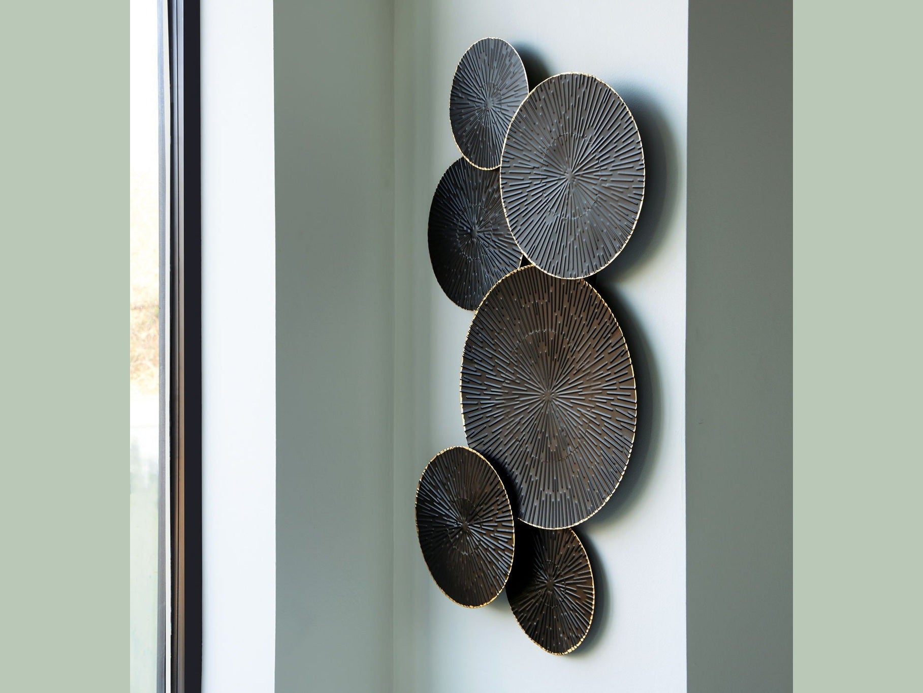 Rhetlen - Wall Decor - Black / Gold Finish