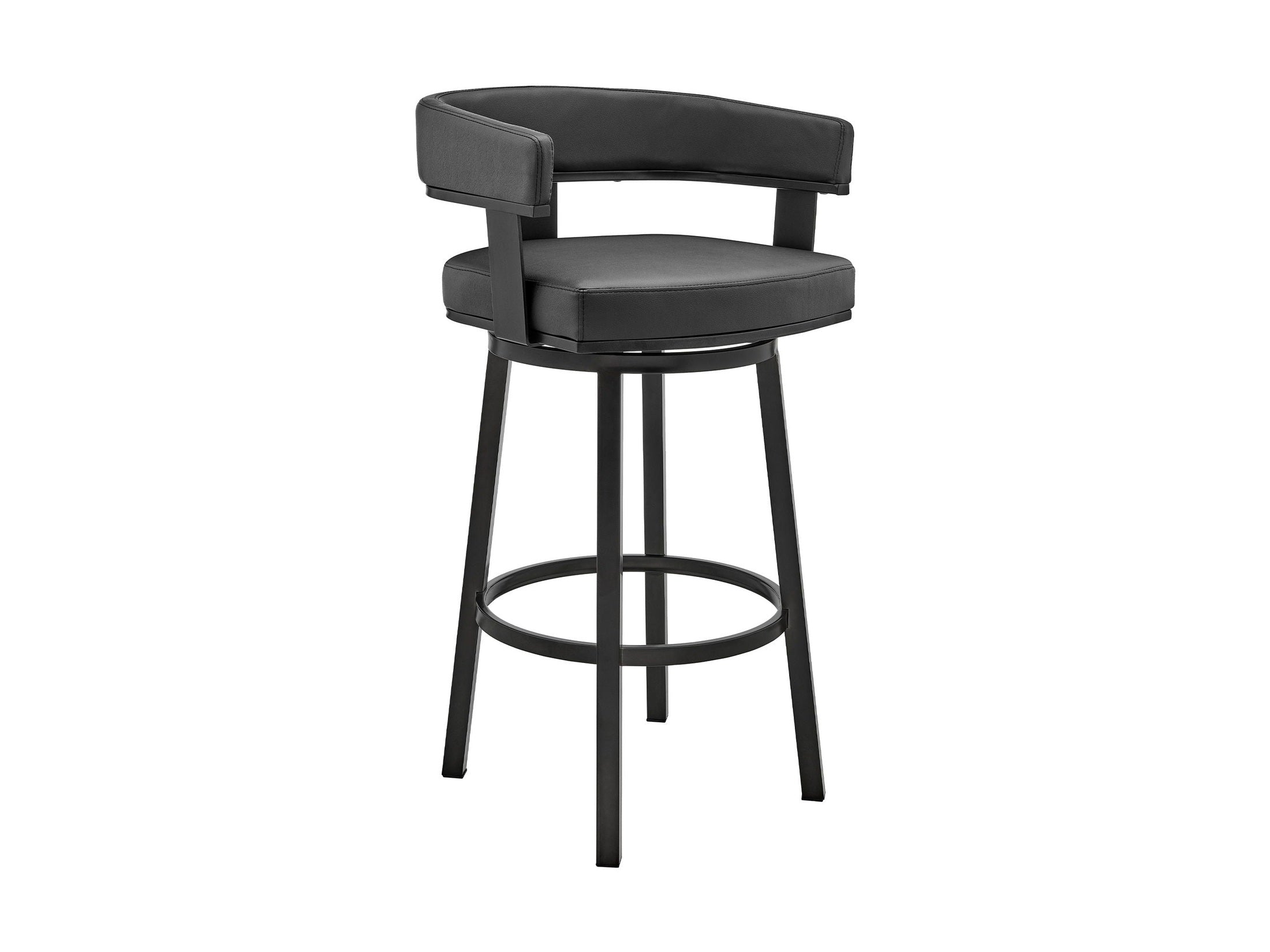 Cohen - Swivel Bar Stool - Black Finish