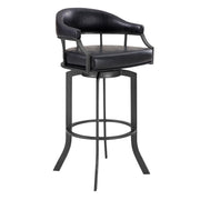 Pharaoh - Swivel Faux Leather Bar Stool - Mineral Finish