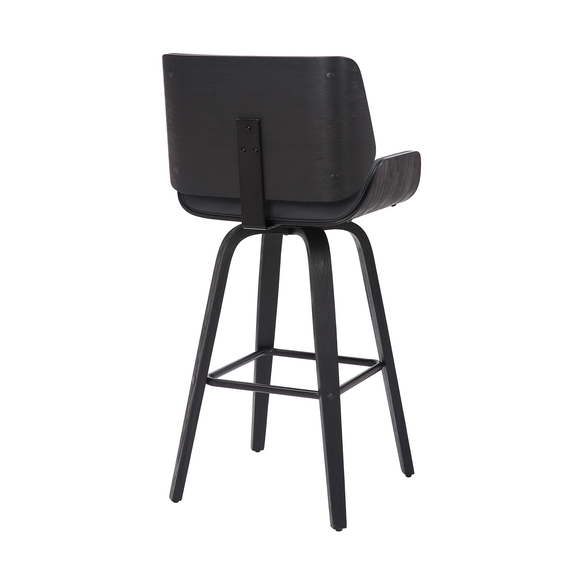 Tyler - 30" Bar Height Swivel Bar Stool With Black Frame