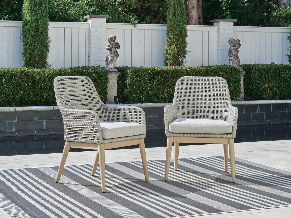 Seton Creek - Arm Chair With Cushion (Set of 2) - Gray
