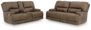Beckley Place - 2 Pc. - Power Reclining Sofa And Loveseat - Earth