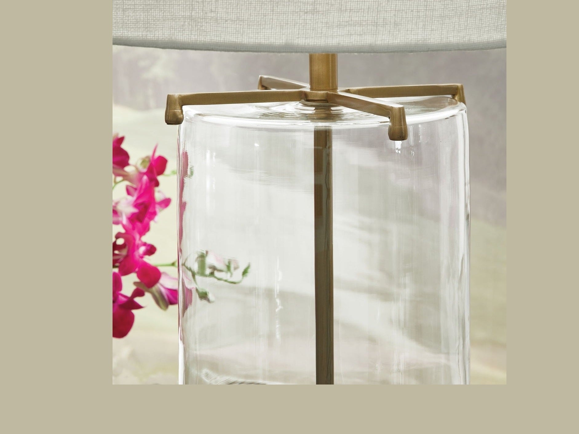 Gizeh - Glass Table Lamp - Clear / Gold Finish