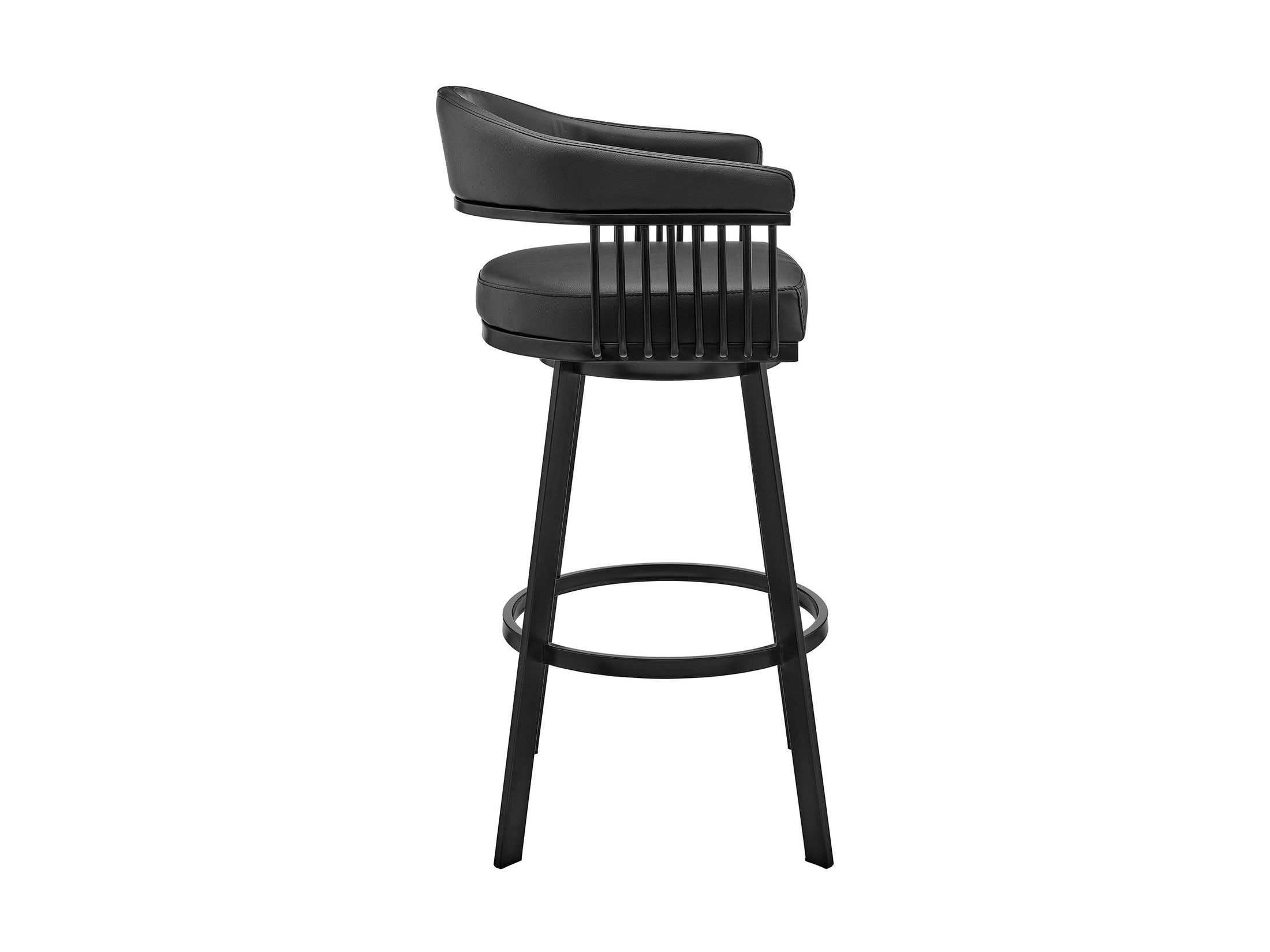 Bronson - Swivel Bar Stool - Black Finish