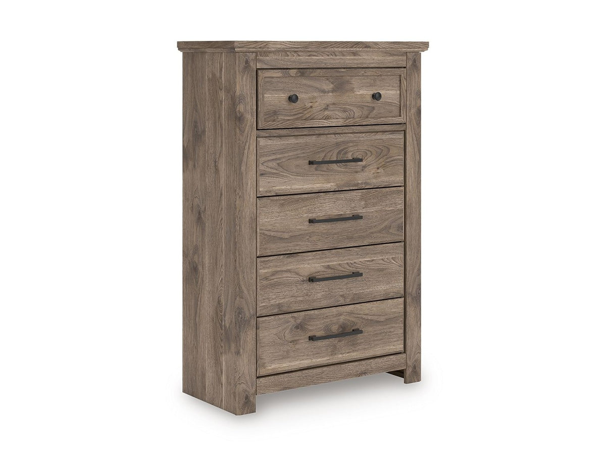 Rusticott - Five Drawer Chest - Brown